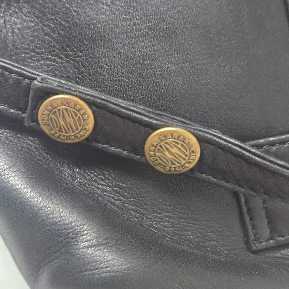 Vintage 1988 DKNY Donna Karan, New York Leather Cross Body Handbag Purse - Picture 5 of 10